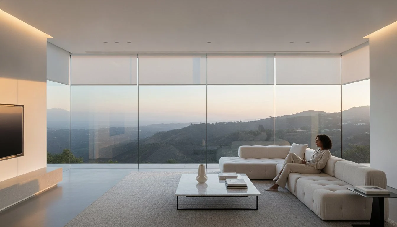 The Art of Atmosphere: Lutron Lighting Scenes for Motorized Shades